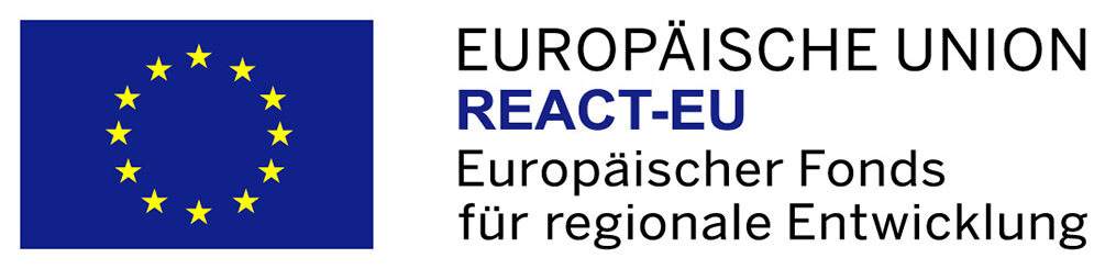 Logo des "Europäische Union REACT-EU Europäischer Fonds für regionale Entwicklung"